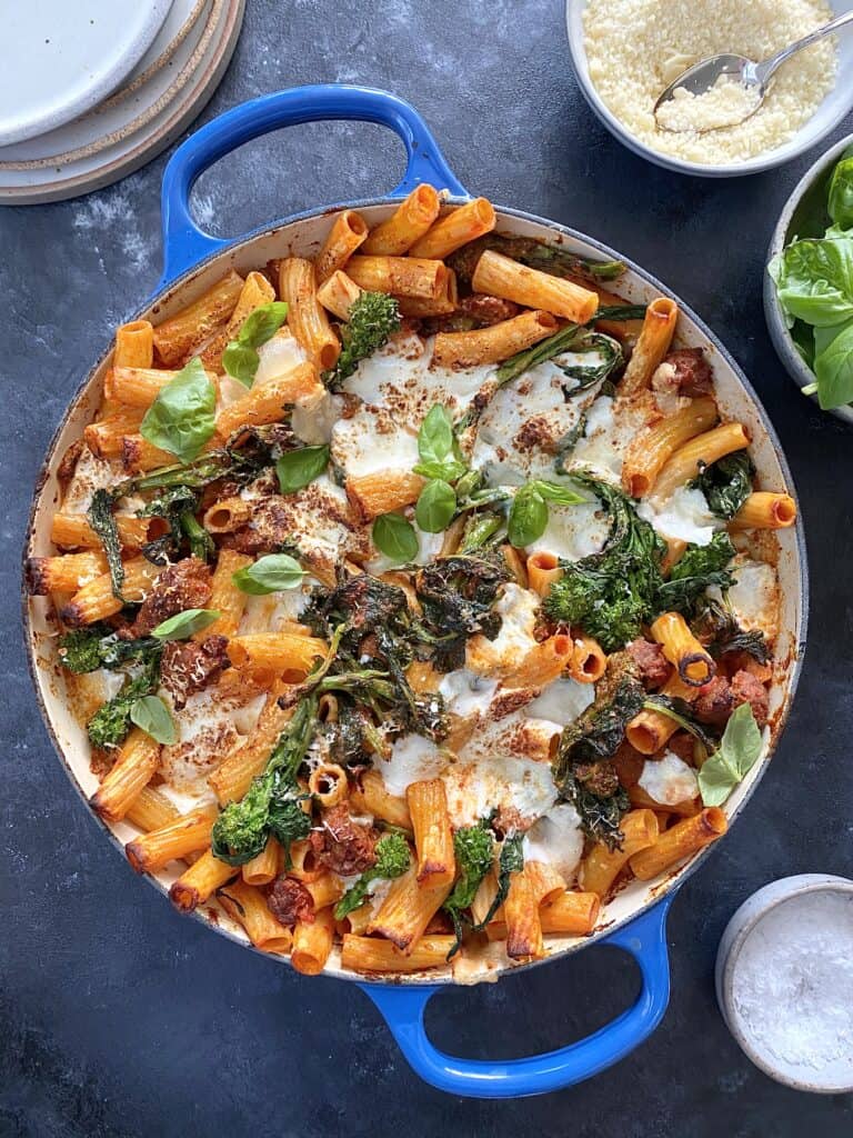 Baked Pasta with Sausage & Broccoli Rabe